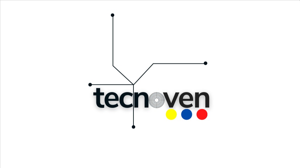 Logo blanco de Tecno-Ven, soluciones de gestión y cobranzas en Venezuela